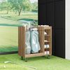 vidaXL Armario de Golf con rueda Liso Roble artesanal 90 x 45 x 98 cm