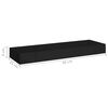 vidaXL Estante flotante de pared con cajón negro 80x25x8 cm