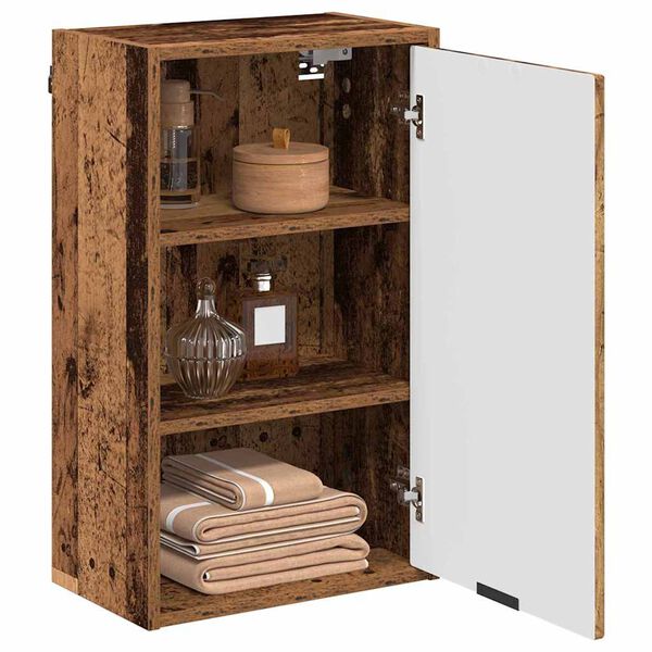 vidaXL Gabinete de Baño con puerta Madera vieja 39 x 23.5 x 65 cm
