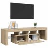 vidaXL Mueble de TV con luces LED color roble Sonoma 140x36,5x40 cm