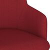 vidaXL Sillas de comedor giratorias 2 unidades tela rojo tinto