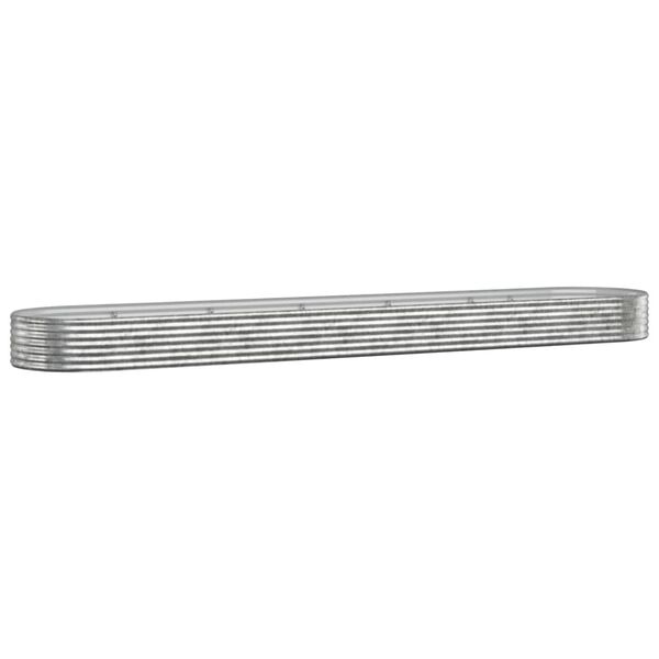 vidaXL Jardinera arriate acero galvanizado plata 507x100x36 cm
