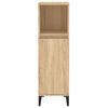 vidaXL Armario de ba&ntilde;o madera contrachapada roble Sonoma 30x30x100 cm