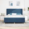 vidaXL Cama tipo Box Spring con colch&oacute;n Azul 140 x 200 cm tela