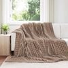 vidaXL Mantitas de Sof&aacute; 6 pcs Camel 270 x 240 cm Lana
