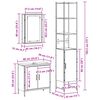 vidaXL Juego de muebles de ba&ntilde;o 3 pcs Negro Madera de ingenier&iacute;a