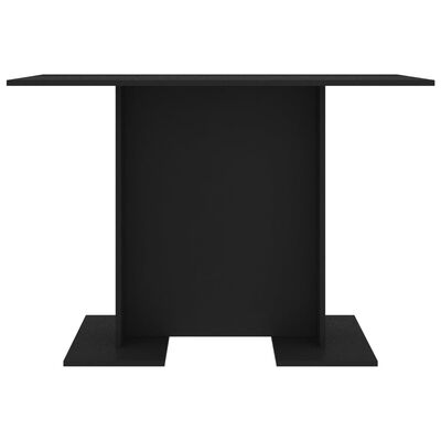 vidaXL Mesa de comedor de madera contrachapada negro 110x60x75 cm
