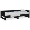 vidaXL Sof&aacute; cama extra&iacute;ble sin colch&oacute;n negro 2x(80x200) cm