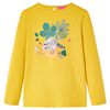 Camiseta infantil de manga larga color ocre 128