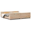 vidaXL Estructura de cama sin colch&oacute;n madera maciza de pino 200x200 cm