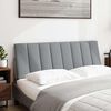 vidaXL Cabecero de cama acolchado Hanko tela gris claro 140 cm