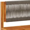 vidaXL Conjunto de sof&aacute; de jard&iacute;n de 5 piezas con cojines de madera de acacia y cuerda