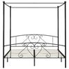 vidaXL Estructura cama con dosel sin colch&oacute;n metal negro 200x200 cm
