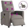 vidaXL Sill&oacute;n reclinable de masaje el&eacute;ctrico tela gris taupe