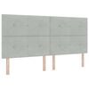 vidaXL Cama tipo Box Spring Gris Claro 200 x 200 cm Terciopelo