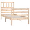 vidaXL Estructura de cama individual de madera maciza 90x190 cm