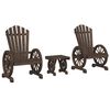 vidaXL Juego de muebles de jard&iacute;n 3 piezas madera maciza de abeto