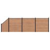 vidaXL Conjunto de valla 4 uds. 619 x 186 cm WPC y Aluminio Marr&oacute;n