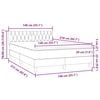 vidaXL Cama box spring con colch&oacute;n terciopelo rosa 140x210 cm