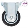 vidaXL Ruedas fijas 16 unidades 75 mm
