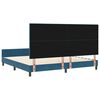 vidaXL Cama tipo Box Spring Azul Oscuro 200 x 200 cm Terciopelo