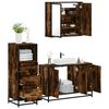 vidaXL Set de muebles ba&ntilde;o 3 pzas madera contrachapada roble ahumado