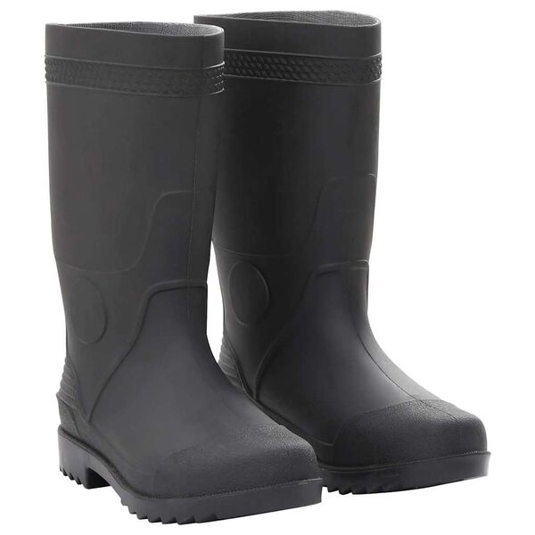 vidaXL Botas de agua negro n&uacute;mero 39 PVC