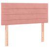 vidaXL Cama box spring con colch&oacute;n y LED terciopelo rosa 120x190 cm