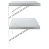 vidaXL Estantes de pared 2 uds acero inoxidable plateado 100x40 cm