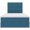 vidaXL Cama con almacenamiento y LED Azul 120 x 190 cm Terciopelo