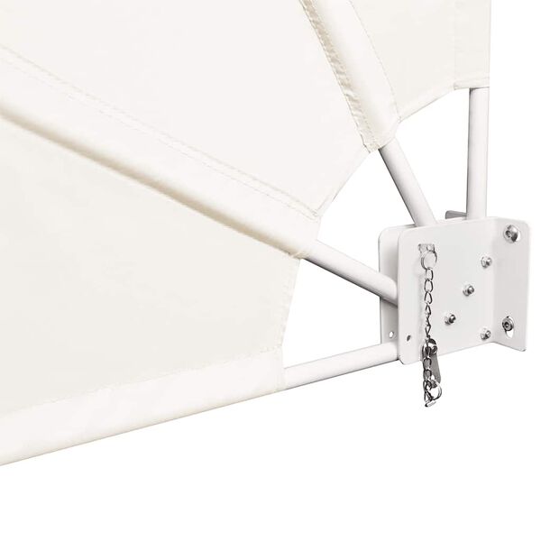vidaXL Toldo lateral plegable de balcón color crema 140x140 cm