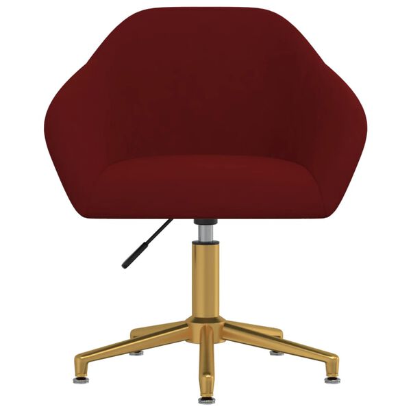 vidaXL Sillas de comedor giratorias 2 unidades terciopelo rojo tinto