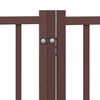 vidaXL Puerta de perros plegable 12 paneles madera &aacute;lamo marr&oacute;n 960 cm