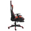 vidaXL Silla gaming giratoria con reposapi&eacute;s PVC rojo