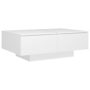vidaXL Mesa de centro madera contrachapada blanco 90x60x31 cm