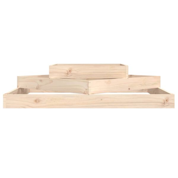vidaXL Jardinera de madera maciza de pino 112x112x27 cm