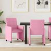 vidaXL Sillas de Comedor con Ruedas 2 pcs Rosa 58 x 65 x 94 cm tela