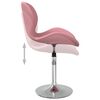 vidaXL Silla de comedor giratoria de terciopelo rosa
