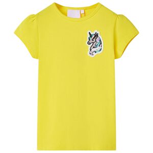 Camiseta infantil amarillo brillante 140