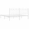 vidaXL Estructura cama sin colch&oacute;n con cabecero metal blanco 183x213cm