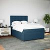 vidaXL Cama box spring con colch&oacute;n terciopelo azul 140x190 cm