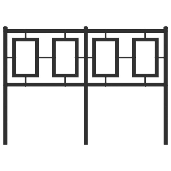 vidaXL Cabecero de metal negro 120 cm