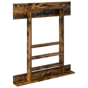 vidaXL soporte para tacos de billar Madera de ingenier&iacute;a Roble Ahumado