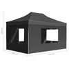 vidaXL Carpa plegable con paredes aluminio gris antracita 4,5x3 m