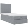 vidaXL Estructura cama otomana con colch&oacute;n tela gris claro 100x200cm