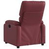 vidaXL Sill&oacute;n masaje reclinable el&eacute;ctrico cuero sint&eacute;tico rojo tinto