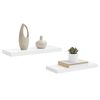 vidaXL Estante flotante de pared 2 uds MDF blanco brillo 60x23,5x3,8cm
