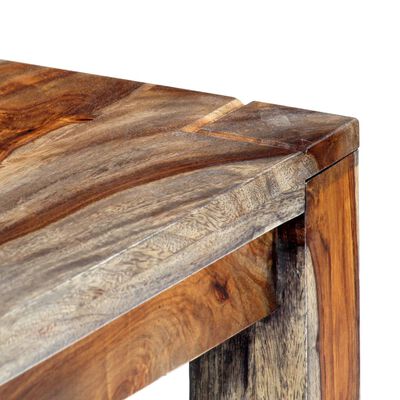 vidaXL Banco de madera maciza de sheesham gris 160 cm