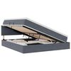 vidaXL Cama con almacenamiento Gris oscuro 180 x 200 cm Terciopelo