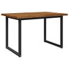 vidaXL Mesa de comedor con borde natural 120 x 80 x 75 cm
